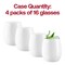 Solid White Elegant Stemless Plastic Wine Glasses - 12 oz. (64 Glasses)
